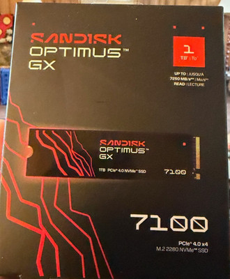 1TB Sandisk Optimus GX 7100 PCIe 4.0x4 NVMe SSD Western Digital. Sealed. FREE SH