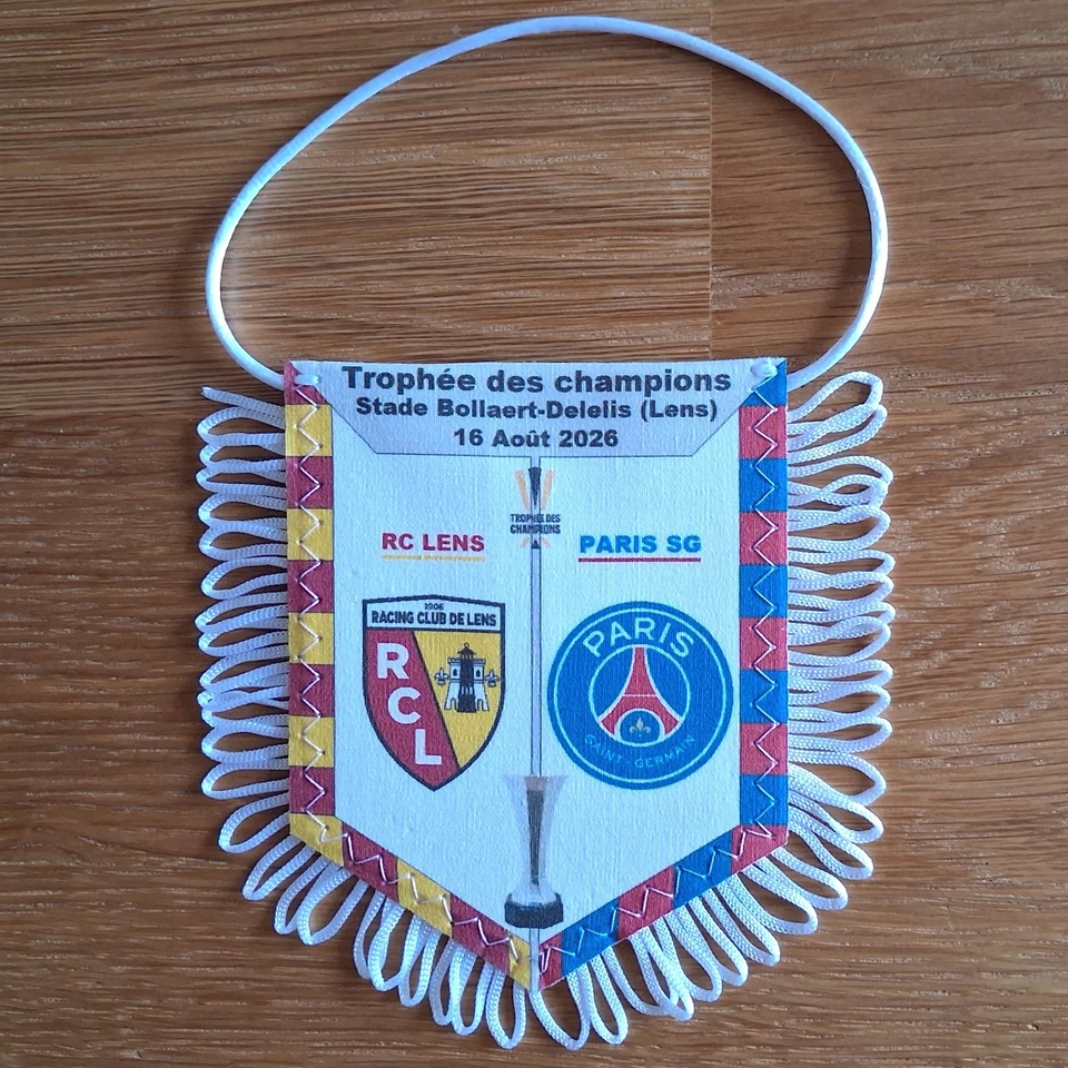 LENS / PARIS SG (Trophée des champions 2026) - Fanion en tissu, neuf - Photo 1/1