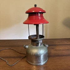 Antique Coleman Gas Lantern Model 200 Nickle Fout Made in USA - 1950 Unrestored
