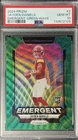 Jayden Daniels 2024 Prizm Emergent Green Wave Rookie RC PSA 10 Rare