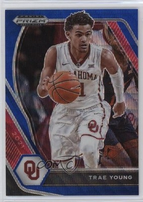 2021-22 Panini Prizm Draft Picks Blue Wave Prizm 13/249 Trae Young #78 0x3q