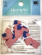 American Flags Banner  Double Sided Jolee's By You 3D Embellishment