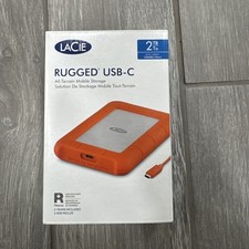 LaCie Rugged USB-C 2TB Portable External Hard Drive HDD STFR2000800 New