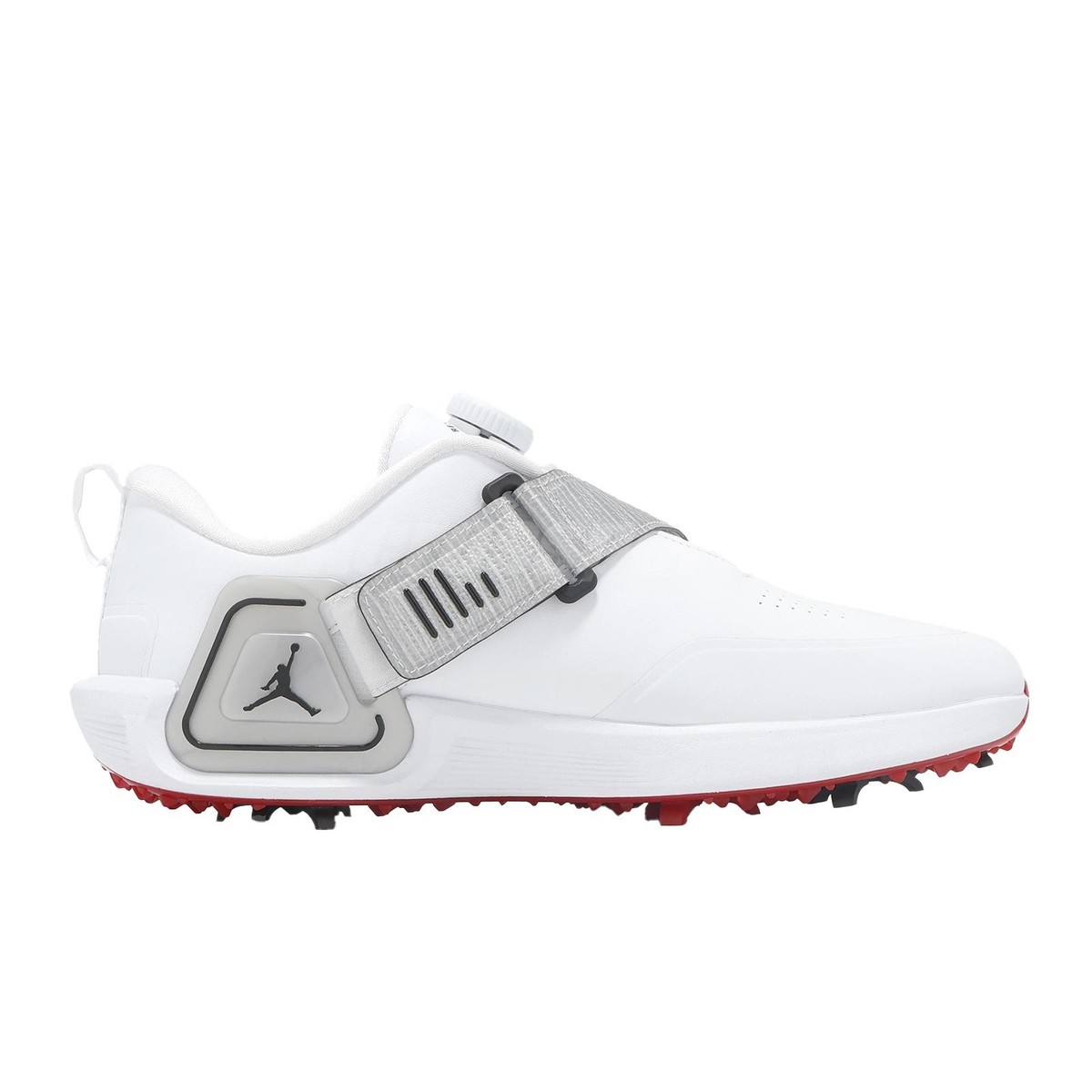 Nike Air Jordan Rev White Metallic Silver Men Golf Spikes Shoes