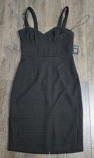 NWT Express Soft Tweed Bustier Style Sheath Dress in Black - 4