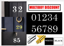 3.5" 9CM  NUMBERS SILVER GOLD WHITE BLACK STICKERS HOUSE DOOR GATE POSTBOX BIN