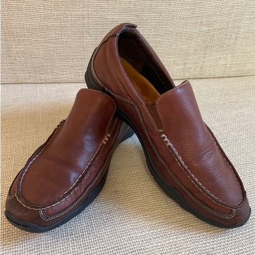 Mocassini slip on Cole Haan marrone castagna da uomo taglia 11 W stile C08038 - Foto 1 di 9