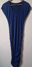 Baukjen Blue Rouched Bodycon Midi Dress Size 10