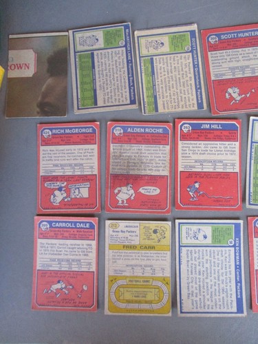 Vtg 1970s GREEN BAY PACKERS, NFL Football Cards, 37 Card Lot - Picture 12 of 13
