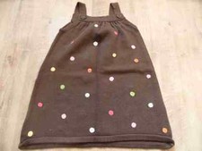 GYMBOREE jolie robe en tricot cintrée marron avec fleurs taille 4 J NEUVE ST1016