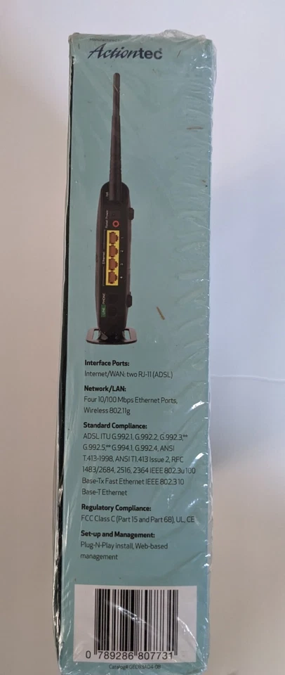 Actiontec PK5000 54 Mbps 4-Port 10/100 Wireless G Router (GE083AD4-08) - Image 3 of 4