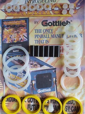 Kit élastiques Silicone Transparent Pour Flipper Gottlieb Arena - Neuf
