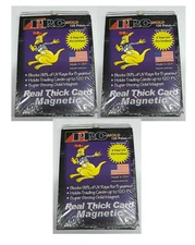 (3-Pack) Pro-Mold Magnetic One-Touch Trading Card Holder 120pt Xtra Thick Patch