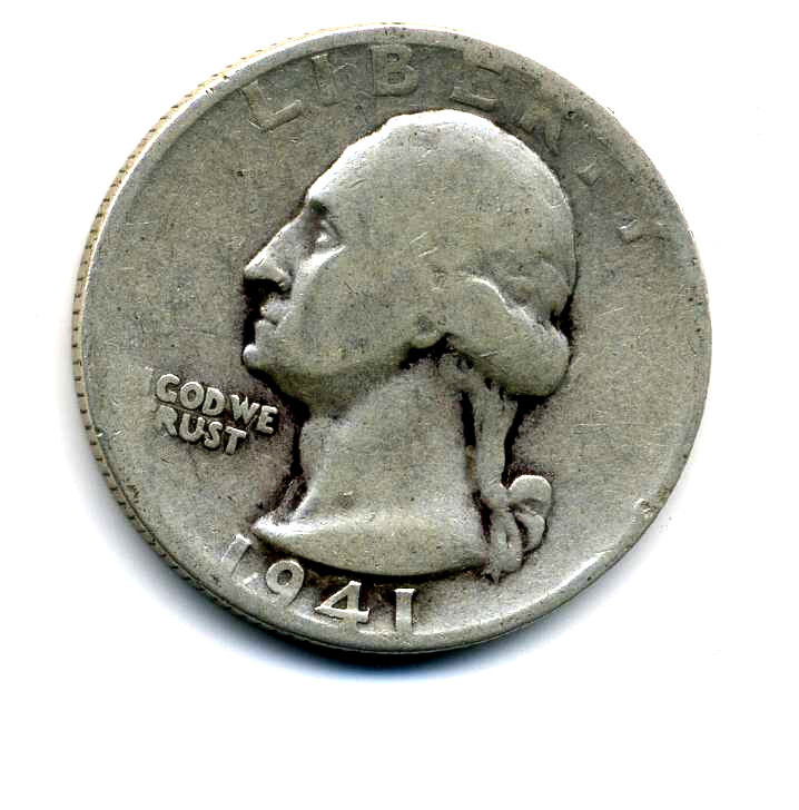1941 S Washington Quarter 90% SILVER AMERICAN US 25 Cent U.S OLD Nice Coin #7466