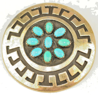 VINTAGE ROSCO SCOTT NATIVE AMERICAN NAVAJO STERLING SILVER