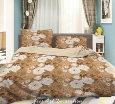 3D Peonies Floral Leaves Pattern Quilt Cover Set Duvet Cover Bedding Pillowcases