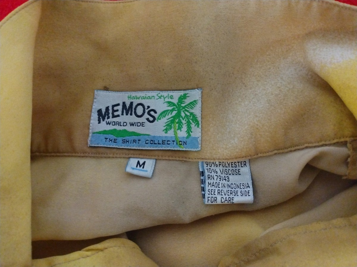 専用⑬ Memo's World Wide Men's Hawaiian Motorcycle / Palm Style Shirt