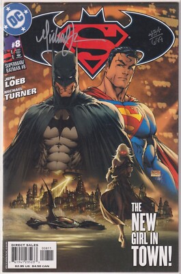 SUPERMAN BATMAN #8 DYNAMIC FORCES SIGNED MICHAEL TURNER DF COA SUPERGIRL MOVIE