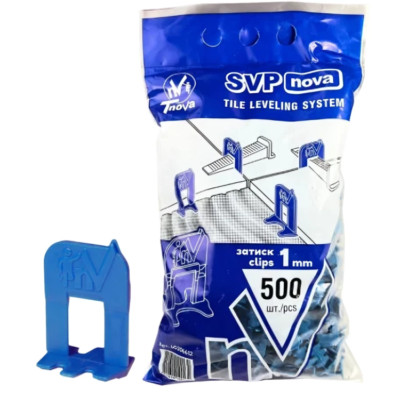 Tile Leveling System 500 Pieces 1 mm Spacer Clips ''SVP-noVa'' Special for tiles