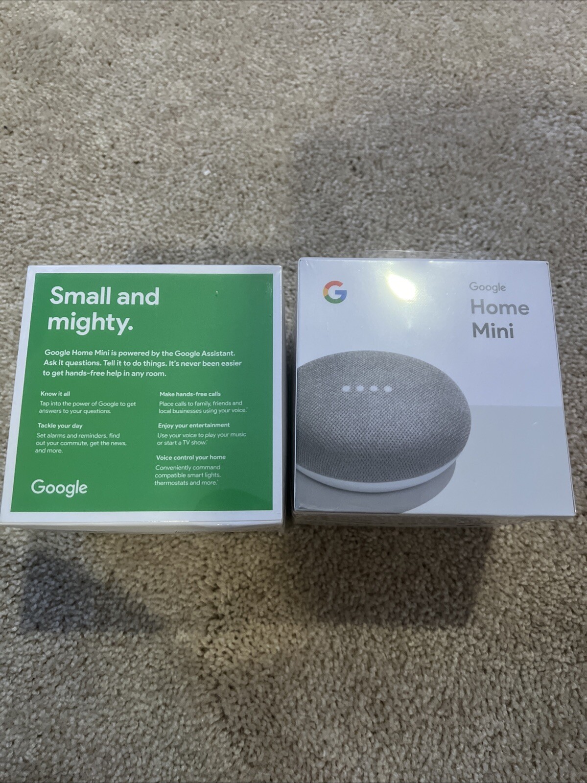 NEW Google Home Mini Smart Speaker with Voice Assistant Chalk-image