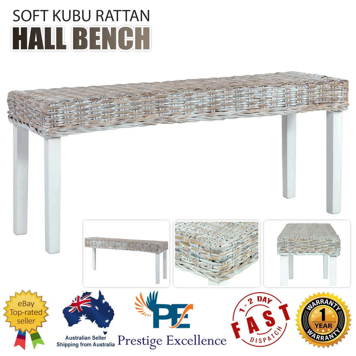 Rattan hallway bench deals