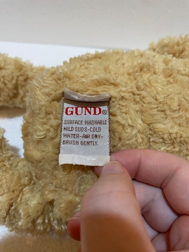 GUND Manni Teddy Bear Soft Tan Honey Brown Plush #15015 Plaid Bow EUC - Picture 6 of 12