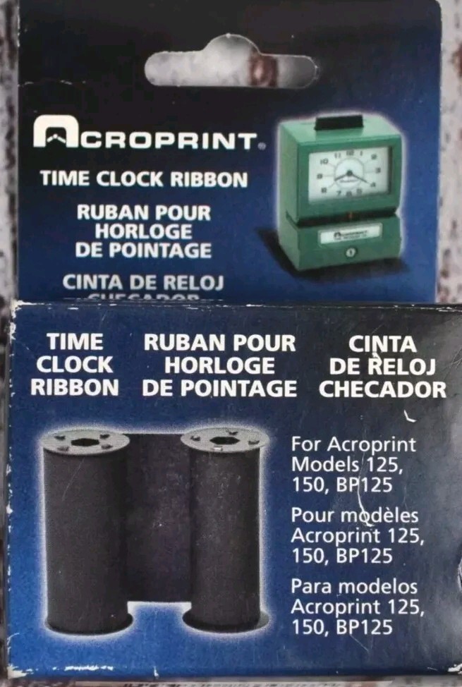 Acroprint 125ER3 Time Clock Ribbon Aka 200106002 MADE IN USA FREE - Foto 3