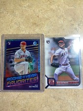 Reid Detmers 2022 Bowman Chrome  ROY Favorites Mojo RC, Base RC Angels 