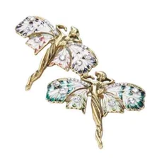 Vintage Fairy Nymph Brooch Art Nouveau Style Pendant Brooch Shawl Pin Jewelry