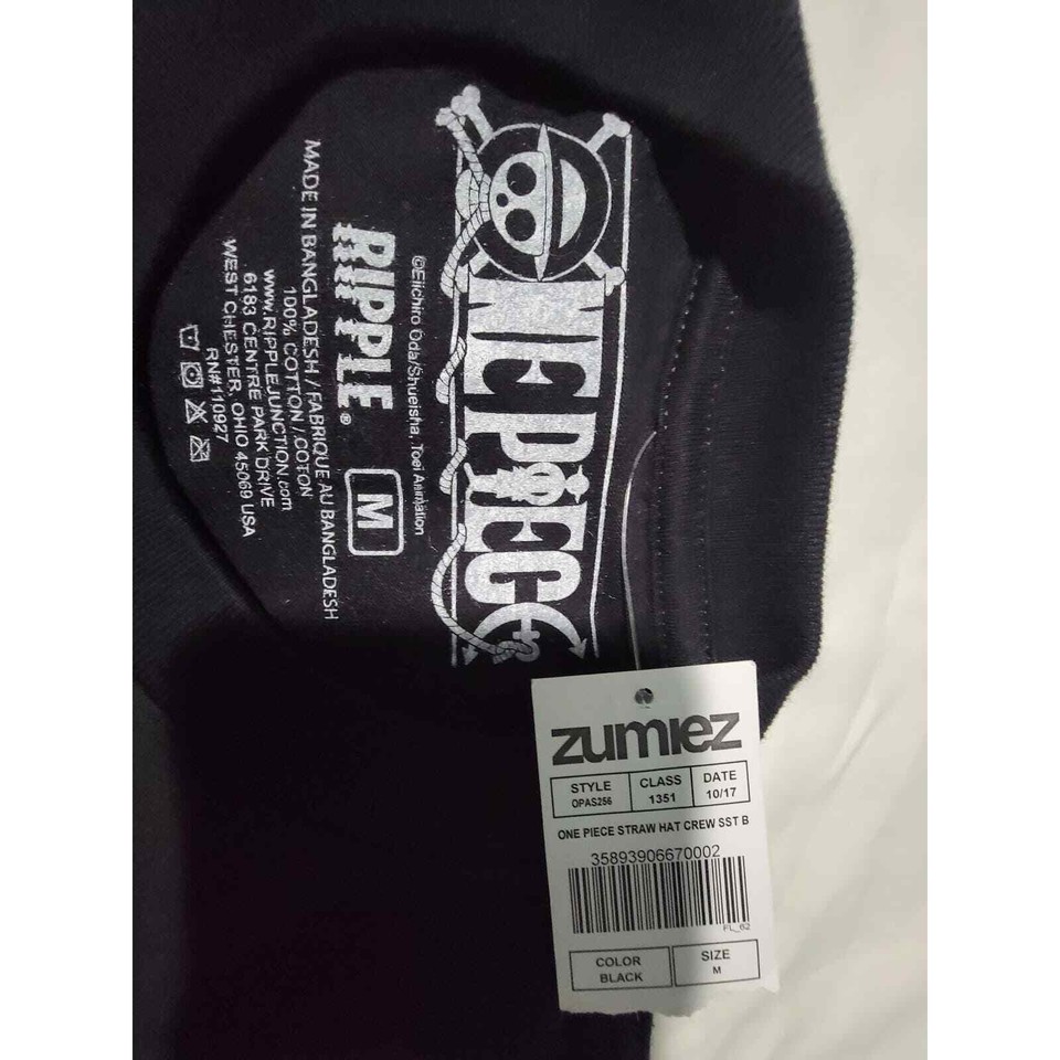 One Piece Zumiez Straw Hat Crew TShirt eBay