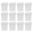 12pcs Plastic Square Flower Pot Mini Flower Pots Creative Succulents