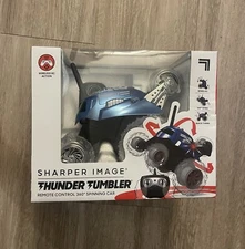 Sharper Image Thunder Tumbler Remote Control Stunt Car Blue NEW