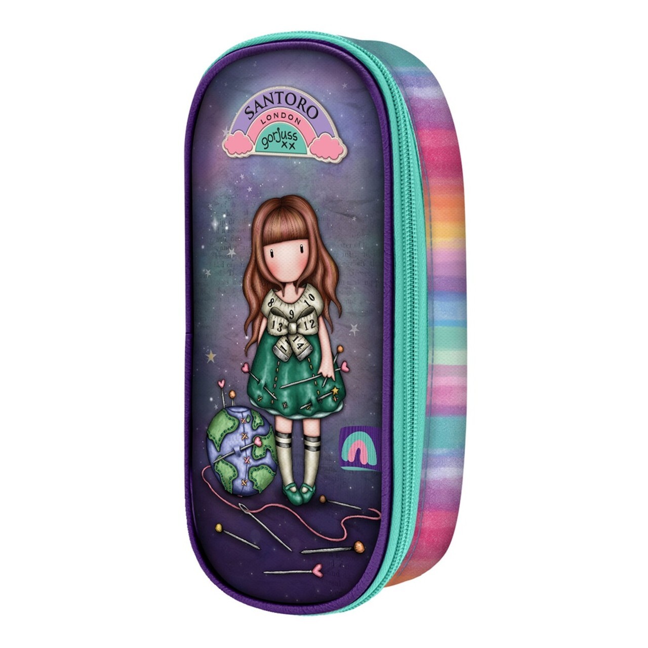 Astuccio Scuola Vuoto 1 Zip Santoro Gorjuss Be Kind - Be Kind to Our Planet