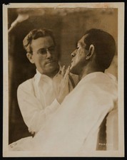 BORIS KARLOFF ORIGINAL PHOTO IN MAKE-UP CHAIR 1932
