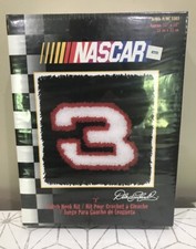 Dale Earnhardt 3 NIB sealed 13"x13" latch Hook-nascar 1999 made in usa.caron,