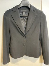 The Limited Women's Black 2 Button Lapel Professional Blazer Jacket Size 4 1176