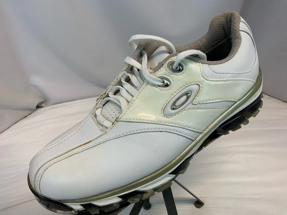 Oakley Golf Shoes Sz 7 Women White Leather Lace Worn Once LNWOT YGI B1S-42 - Изображение 3 из 4