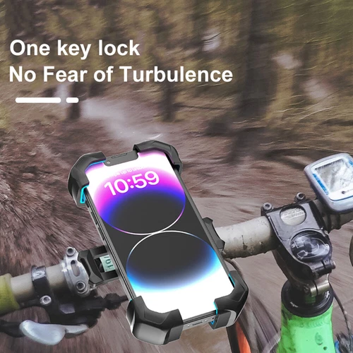 Motorcycle Phone Mount Auto Lock 100mph Military Anti-Shake Bike Phone Holder US - Picture 7 of 13