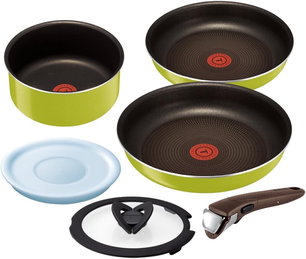 L21790 Tefal Frying Pan 6 Piece Set Ingenio Neo Kiwi Set Removable Japan New-image