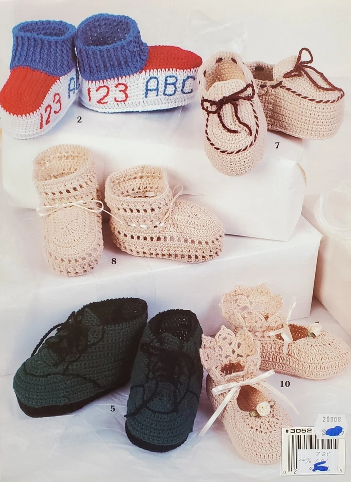 Baby Bootie Collection Crochet Patterns By Leisure Arts - Image 4 of 4