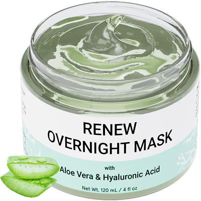 RENEW Nacht Maske Gesicht, Gesichtsmaske Beauty- Mit Aloe Vera Und  Hyaluronsure | eBay.de