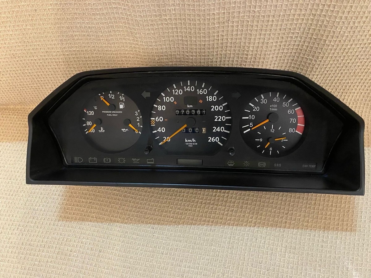 OEM Mercedes W124 Speedometer Instrument Cluster ESP 260km/h 80rpm