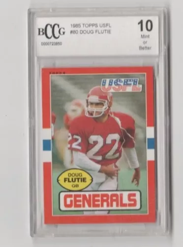 1985 Topps USFL Doug Flutie Rookie  BCCG 10