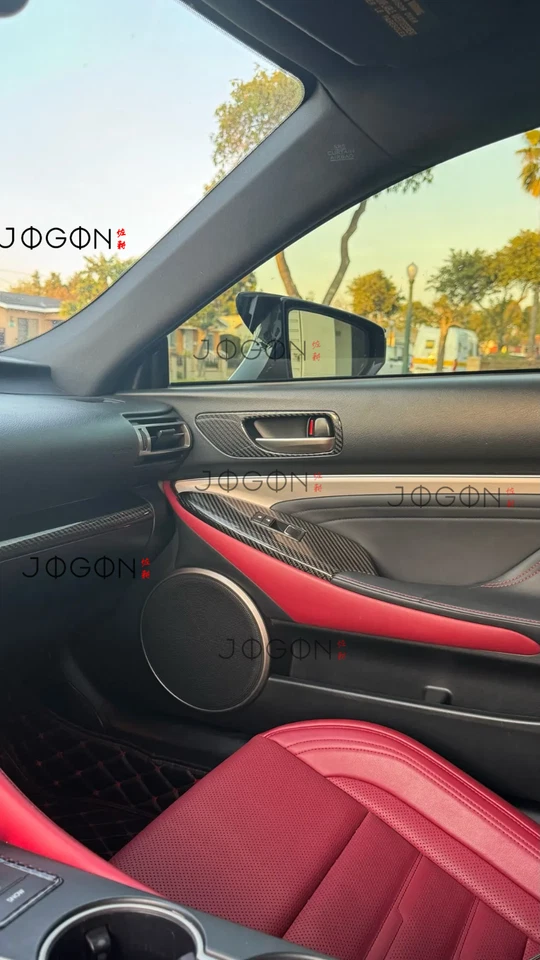 Real Carbon For Lexus RC F USC10 ART 2014-25 RCF Door Window Switch Button Cover - Image 4 of 4