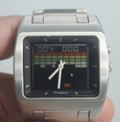 2005 Fossil & Atari Big Tic Breakout Video Game Watch Model BG