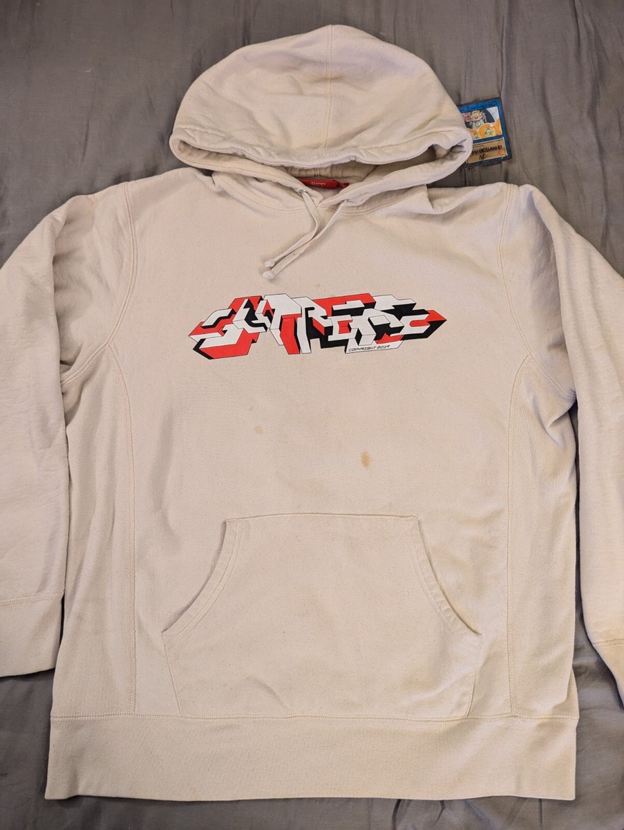SUPREME DELTA LOGO HOODED SWEATSHIRT NATURAL SZ XL SS19 | eBay