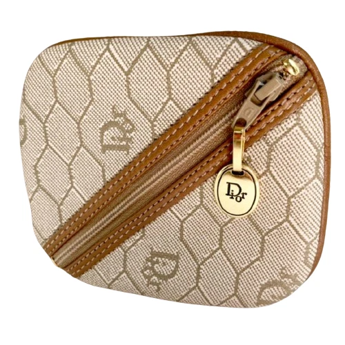 NEUF !! Étui à monnaie Christian Dior logo nid d'abeille mode femme du Japon 202406M