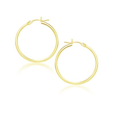 Creolen 10 Karat Gelbgold poliert (2 x 25 mm)