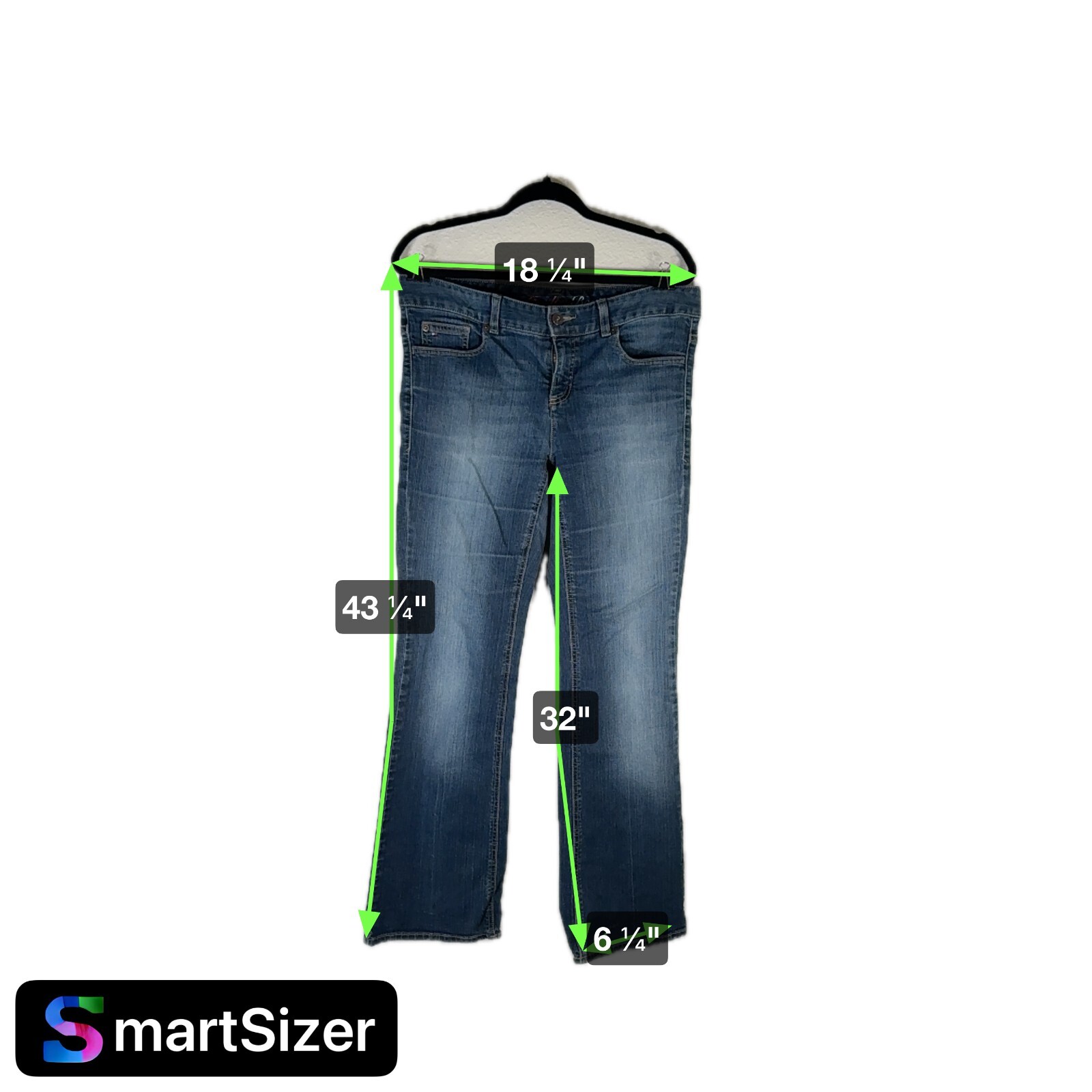 Tommy Hilfiger Freedom Stretch Boot Cut Womens Blue Denim Jeans Size 12R | 36x32 thumbnail 4