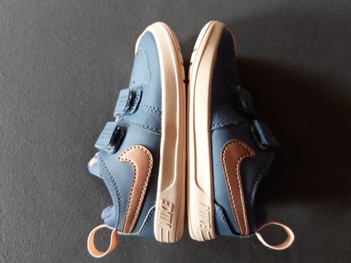 Nike Sneaker 22 TOP Lauflernschuhe Mädchen blau gold rosa Klett Turnschuhe - Bild 4 von 9